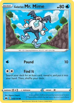 Galarian Mr. Mime, Crown Zenith, no. 030