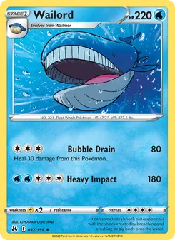 Wailord, Crown Zenith, no. 032