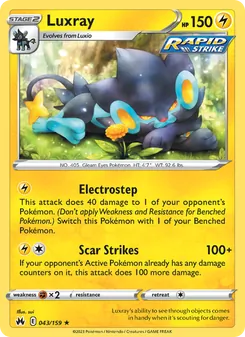 Luxray, Crown Zenith, no. 043