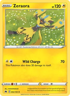 Zeraora, Crown Zenith, no. 052