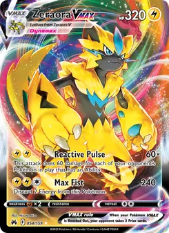 Zeraora VMAX, Crown Zenith, no. 054