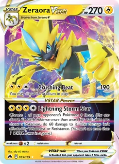 Zeraora VSTAR, Crown Zenith, no. 055