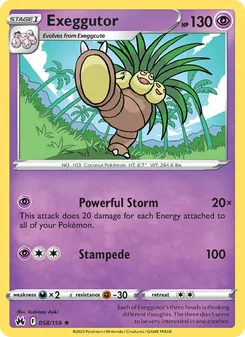 Exeggutor, Crown Zenith, no. 058