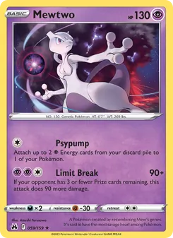 Mewtwo, Crown Zenith, no. 059