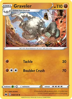 Graveler, Crown Zenith, no. 068