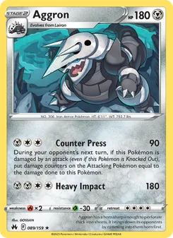 Aggron, Crown Zenith, no. 089