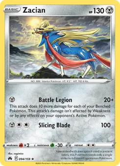 Zacian, Crown Zenith, no. 094