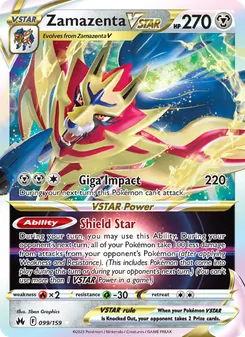 Zamazenta VSTAR, Crown Zenith, no. 099