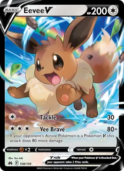 Eevee V, Crown Zenith, no. 108