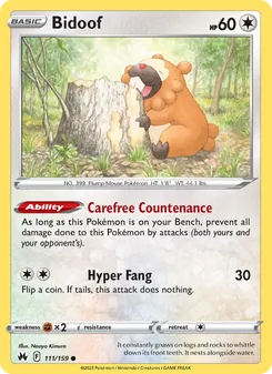 Bidoof, Crown Zenith, no. 111