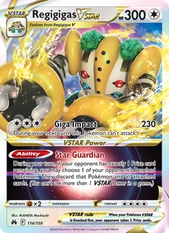 Regigigas VSTAR, Crown Zenith, no. 114