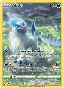 Absol, Crown Zenith Galarian Gallery, no. GG16