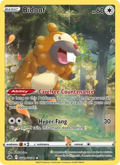 Bidoof, Crown Zenith Galarian Gallery, no. GG29