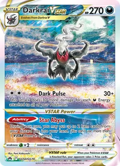 Darkrai VSTAR, Crown Zenith Galarian Gallery, no. GG50