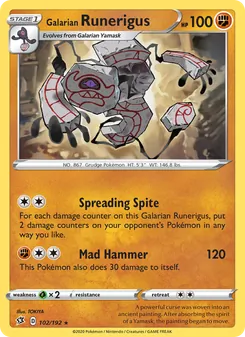 Galarian Runerigus, Rebel Clash, no. 102