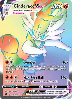 Cinderace VMAX, Rebel Clash, no. 194