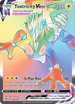 Toxtricity VMAX, Rebel Clash, no. 196