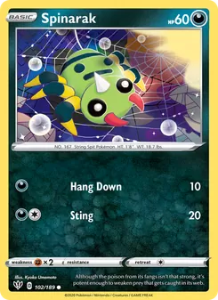Spinarak, Darkness Ablaze, no. 102
