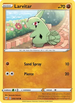 Larvitar, Darkness Ablaze, no. 86