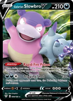 Galarian Slowbro V, Darkness Ablaze, no. 99