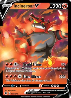 Incineroar V, Champion's Path, no. 8