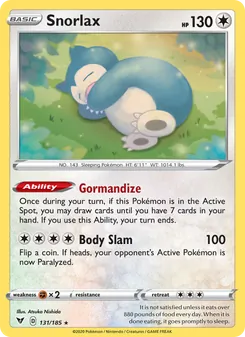 Snorlax, Vivid Voltage, no. 131