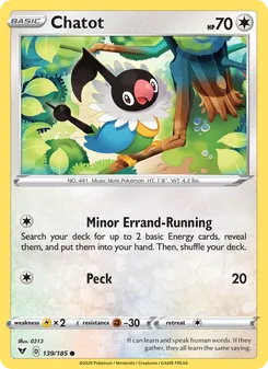 Chatot, Vivid Voltage, no. 139