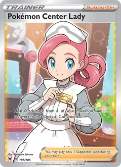 Pokémon Center Lady, Vivid Voltage, no. 185