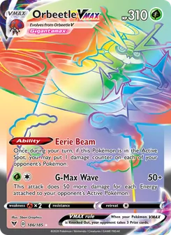 Orbeetle VMAX, Vivid Voltage, no. 186