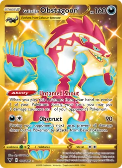 Galarian Obstagoon, Vivid Voltage, no. 198