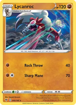 Lycanroc, Vivid Voltage, no. 95