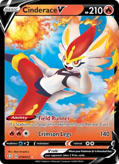 Cinderace V, Shining Fates, no. 18