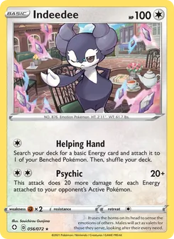 Indeedee, Shining Fates, no. 56