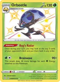 Orbeetle, Shining Fates Shiny Vault, no. SV009