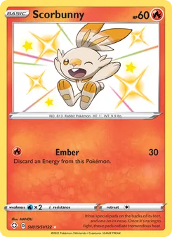 Scorbunny, Shining Fates Shiny Vault, no. SV015