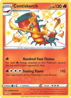 Centiskorch, Shining Fates Shiny Vault, no. SV019