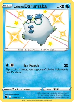 Galarian Darumaka, Shining Fates Shiny Vault, no. SV023
