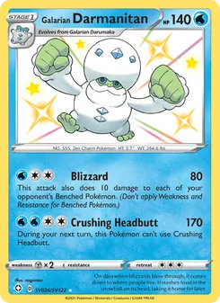 Galarian Darmanitan, Shining Fates Shiny Vault, no. SV024