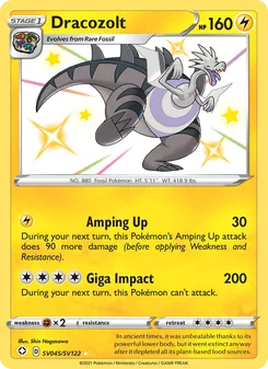 Dracozolt, Shining Fates Shiny Vault, no. SV045
