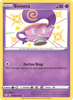 Sinistea, Shining Fates Shiny Vault, no. SV052