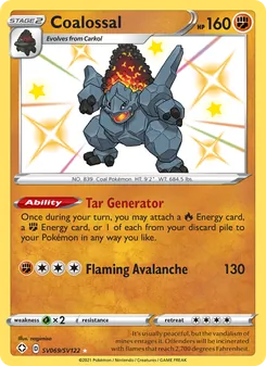Coalossal, Shining Fates Shiny Vault, no. SV069
