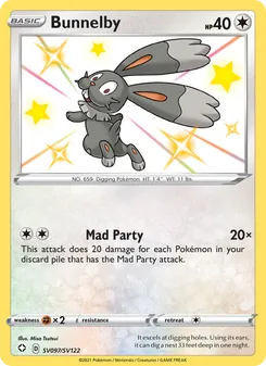 Bunnelby, Shining Fates Shiny Vault, no. SV097