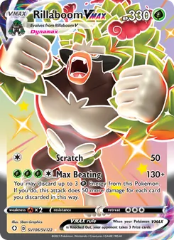 Rillaboom VMAX, Shining Fates Shiny Vault, no. SV106