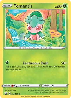 Fomantis, Battle Styles, no. 14