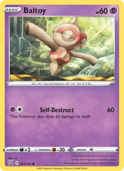 Baltoy, Battle Styles, no. 57