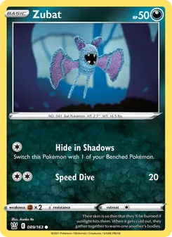 Zubat, Battle Styles, no. 89