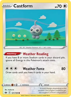 Castform, Chilling Reign, no. 121