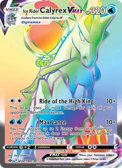 Ice Rider Calyrex VMAX, Chilling Reign, no. 202