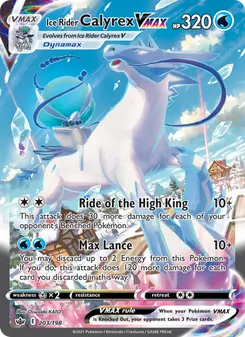 Ice Rider Calyrex VMAX, Chilling Reign, no. 203