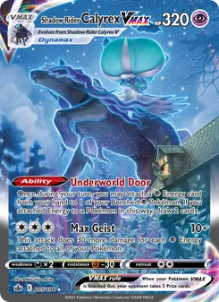 Shadow Rider Calyrex VMAX, Chilling Reign, no. 205